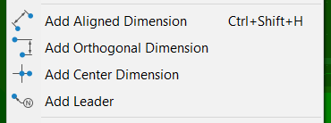 dimension options